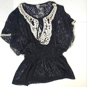 C. Oliver Sheer Lace Top